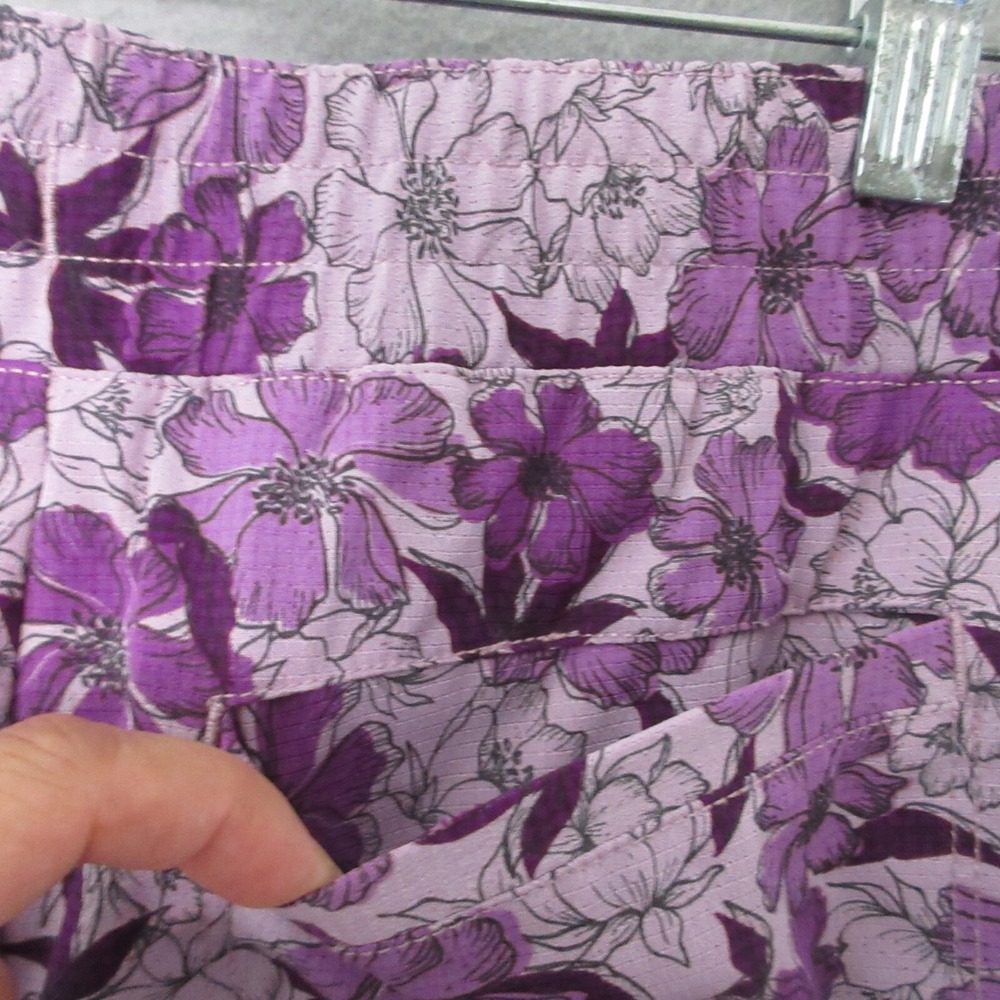 Duluth Trading Skirt Skort 6 Purple Floral Breezeshooter Outdoor Camp Gardening - Picture 7 of 11